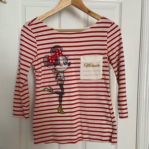 Disney Minnie 3/4 Sleeve T-shirt.  Sz Ladies Small